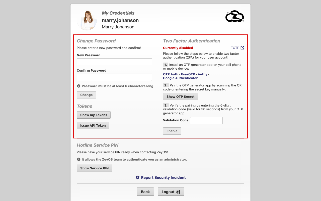 Two-factor authentication setup with QR code pairing