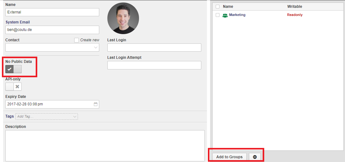 Sharing data setting