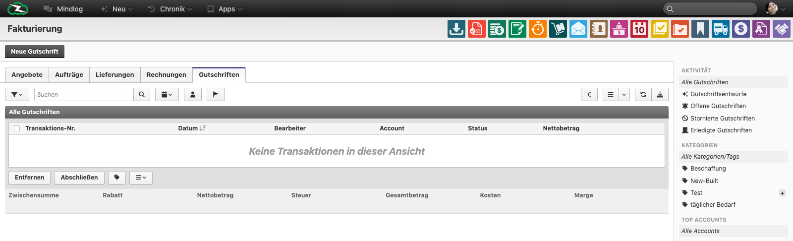 Live invoicing overview