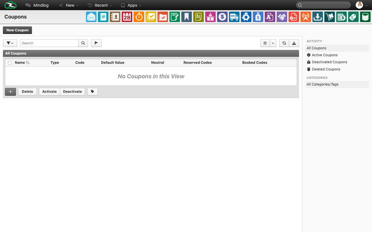 Live coupon overview