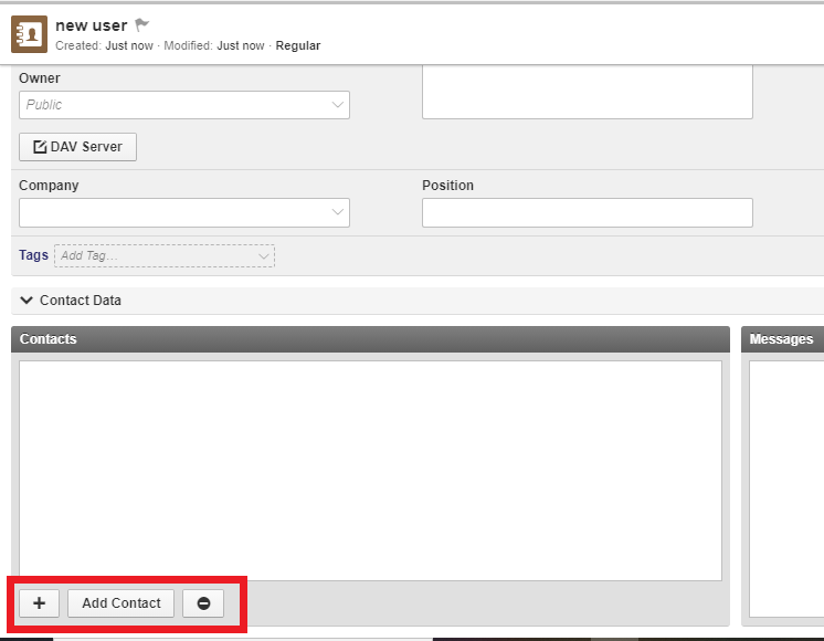 Linking a user account to a contact record