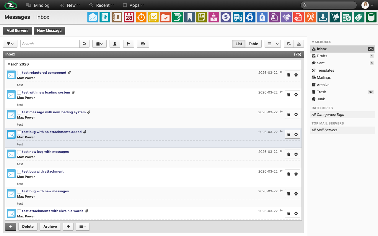 Live messages overview