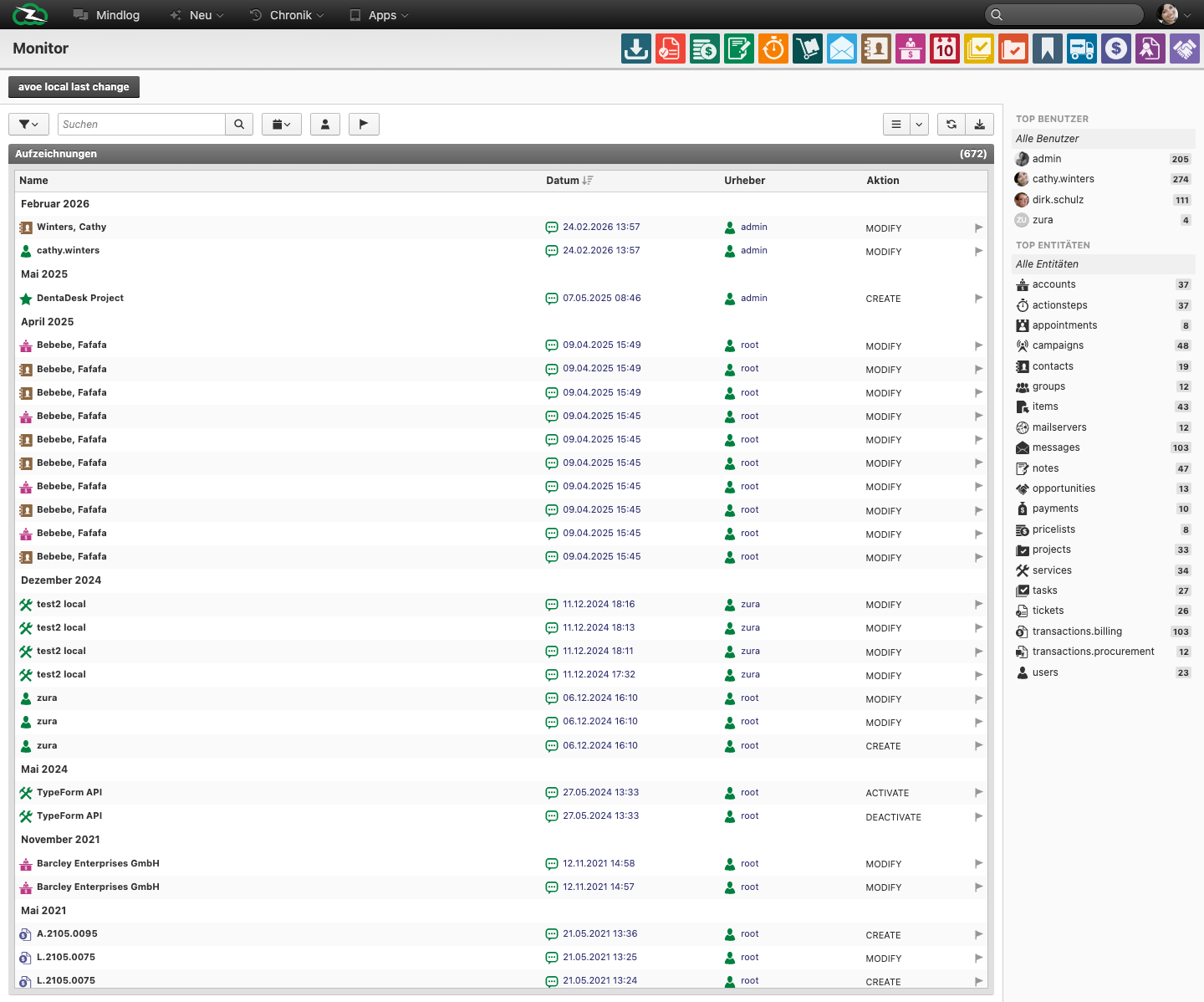 Live monitor overview