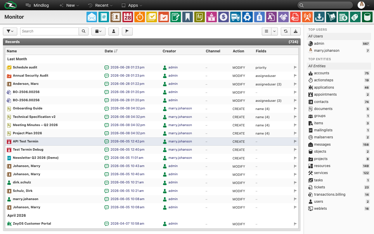 Live monitor overview
